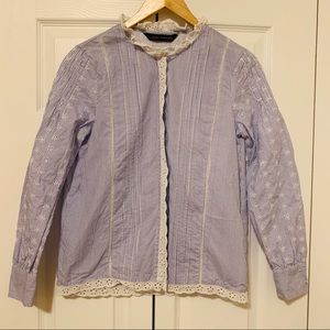 Zara button down blouse